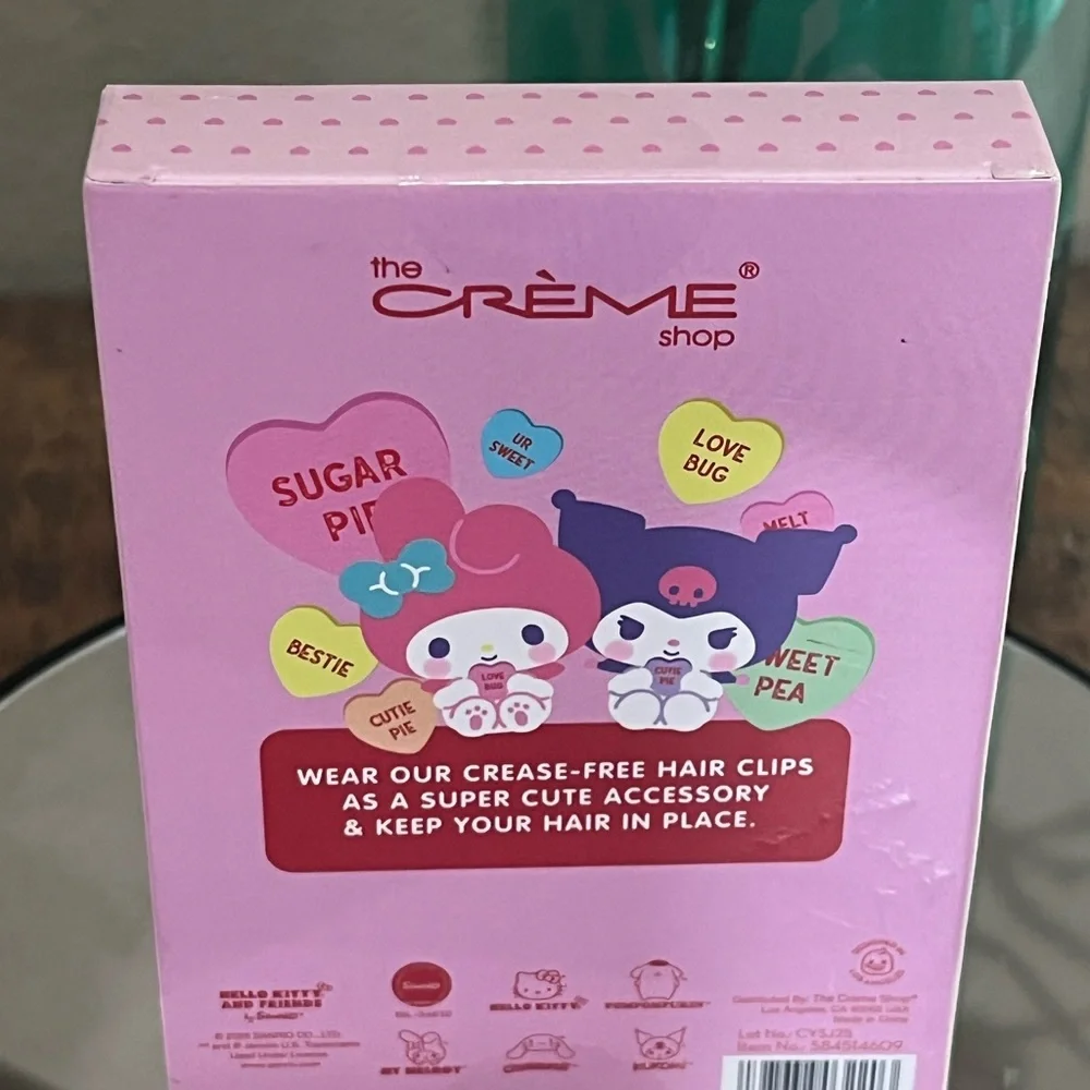 Hello Kitty Pink Sweethearts Ooo La La Hair Clip Set of 4, new!